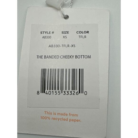 Andie Swim The Banded Cheeky Women's Bikini Bottom Tropical Floral NWT Size XS - Picture 8 of 8